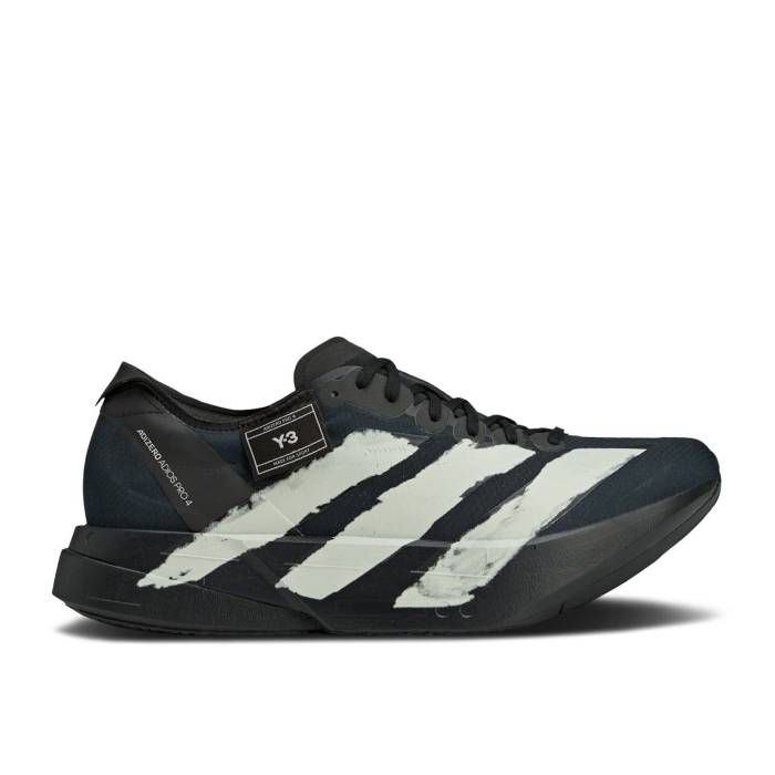 アディダス Adidas 【 Y-3 Adizero Adios Pro 4 \u0027Black Off White\u0027 Men Black/Black/Off White 】 アディゼロ アディオス 労働者階級 メンズ 黒いこと 黒いこと 白いこと 白いこと