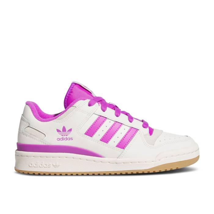 アディダス Adidas 【 Wmns Forum Low 塩素 \u0027White Purple Burst\u0027 Women Cloud White/Purple Burst/Cream White 】 討論会 Purple 紫・パープル レディース 白いこと 白いこと Purple 紫・パープル 張りさける 皮膚軟化剤