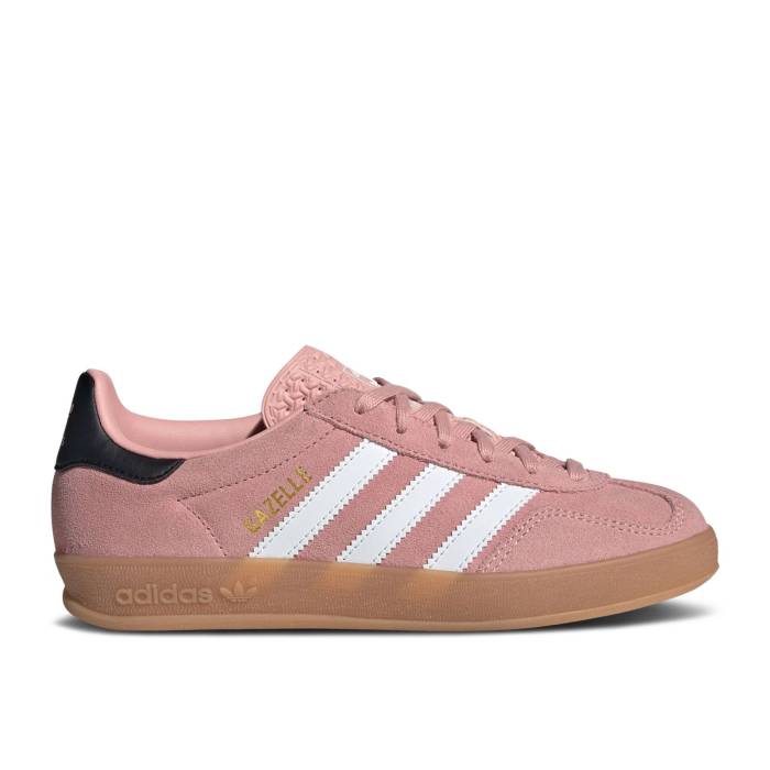 アディダス Adidas 【 Gazelle Indoor J \u0027Wonder Mauve\u0027 Youth Wonder Mauve/Cloud White/Core Black 】 ガゼル お坊っちゃん キッズ 白いこと 白いこと 中核グループ 黒いこと 黒いこと