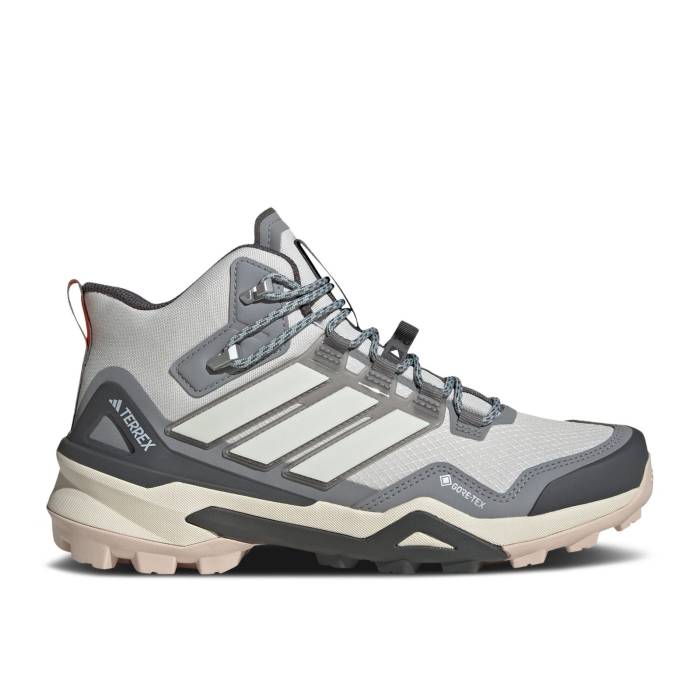 アディダス Adidas 【 Wmns Terrex Skychaser Mid Gore-Tex \u0027Grey Off White\u0027 Women Grey One/Off White/Grey Three 】 ミッド ゴアテックス レディース 薄墨色 薄墨色 白いこと 白いこと