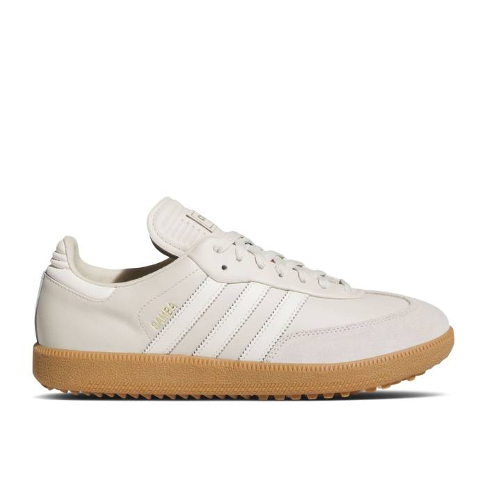 アディダス Adidas 【 Samba Spikeless Golf 'Alumina Off White Gum' Men Alumina/Off White/Gum 】 サンバ golf ゴルフ 白色 ホワイト メンズ 白色 ホワイト