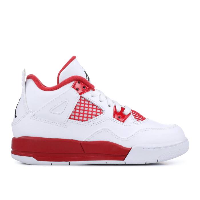 ナイキ エアジョーダン Air Jordan 【 Jordan 4 Retro Ps \u0027Alternate 89\u0027 Youth White/Black/Gym Red 】 レトロ お坊っちゃん キッズ 白いこと 白いこと 黒いこと 黒いこと Red 赤・赤いこと