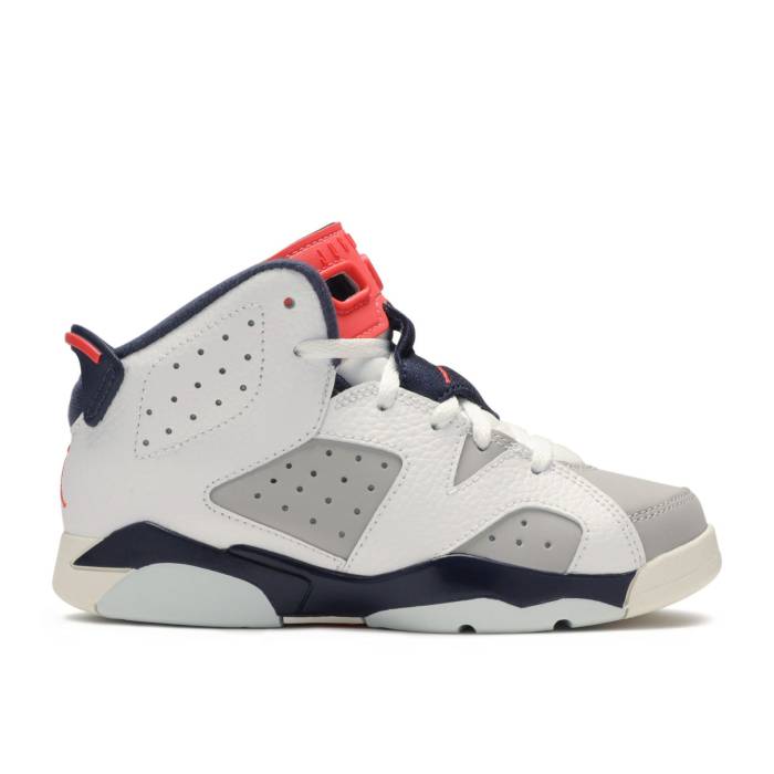 ナイキ エアジョーダン Air Jordan 【 Jordan 6 Retro Ps \u0027Tinker\u0027 Youth White/Red-Grey 】 レトロ お坊っちゃん キッズ 白いこと 白いこと