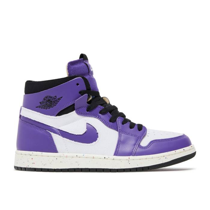 ナイキ エアジョーダン Air Jordan 【 Jordan 1 High Zoom Comfort Crater Purple Men White/Crater Purple/Black 】 ハイ ズーム メンズ 白色 ホワイト Purple 紫・パープル 黒色 ブラック