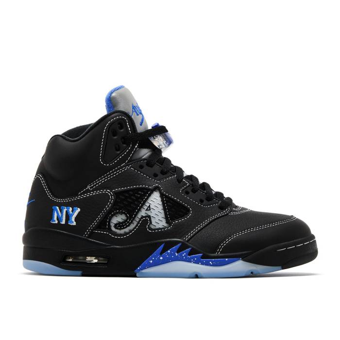 ナイキ エアジョーダン Air Jordan 【 Awake Ny X Jordan 5 Retro \u0027Boro - Racer Blue\u0027 Men Black/Racer Blue/Metallic Silver/White/Clear 】 レトロ メンズ 黒いこと 黒いこと 青み 青色 Silver しろがね色・しろがね色 白いこと 白いこと