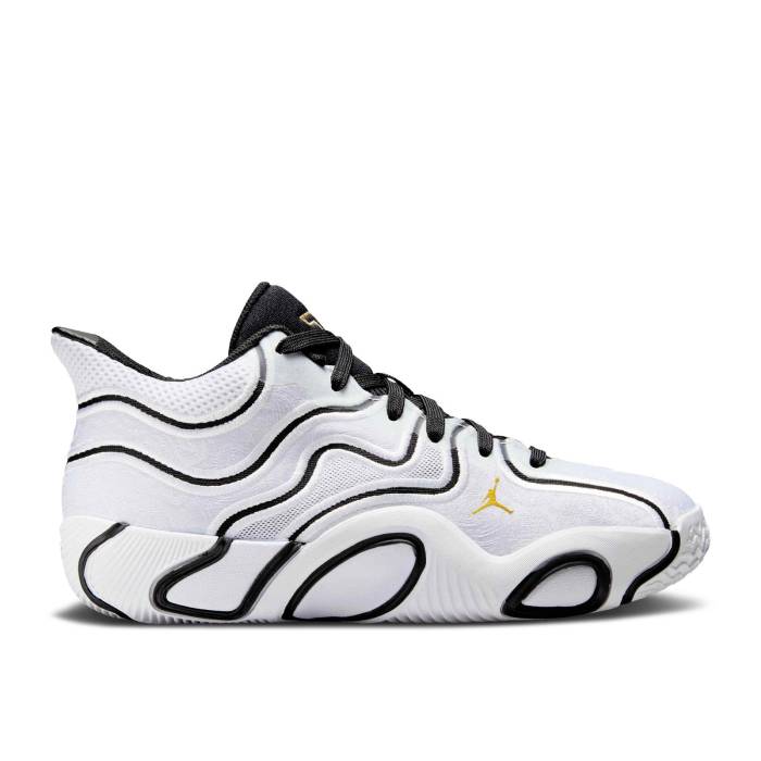 ナイキ エアジョーダン Air Jordan 【 Jordan Tatum 3 ガウス \u0027Tunnel Walk\u0027 Youth White/Black/Metallic Gold 】 お坊っちゃん キッズ 白いこと 白いこと 黒いこと 黒いこと ゴールド