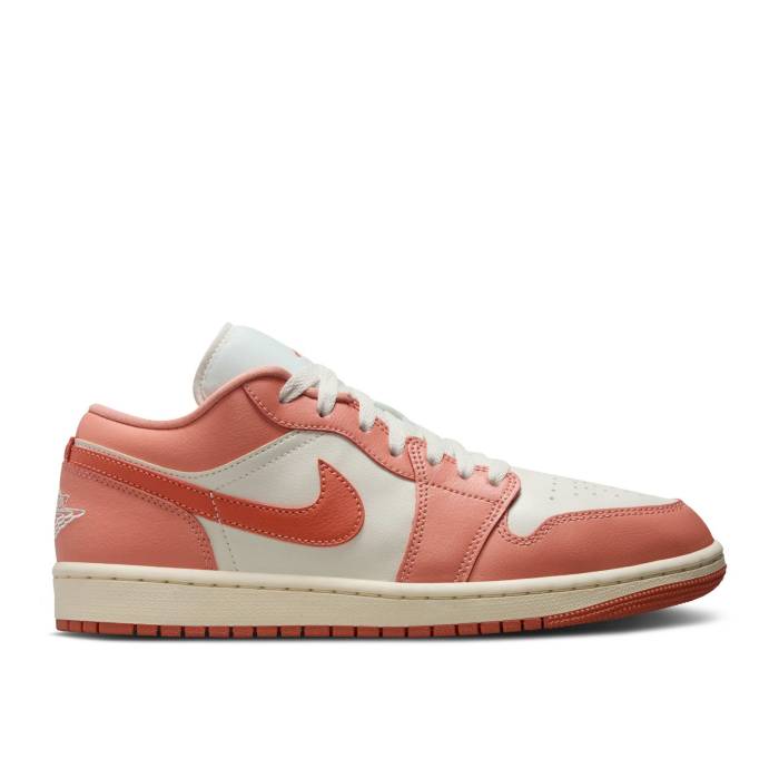ナイキ エアジョーダン Air Jordan 【 Wmns Jordan 1 Low \u0027Sail Madder Root\u0027 Women Sail/Light Madder Root/Pale Ivory/Madder Root 】 レディース 象牙色