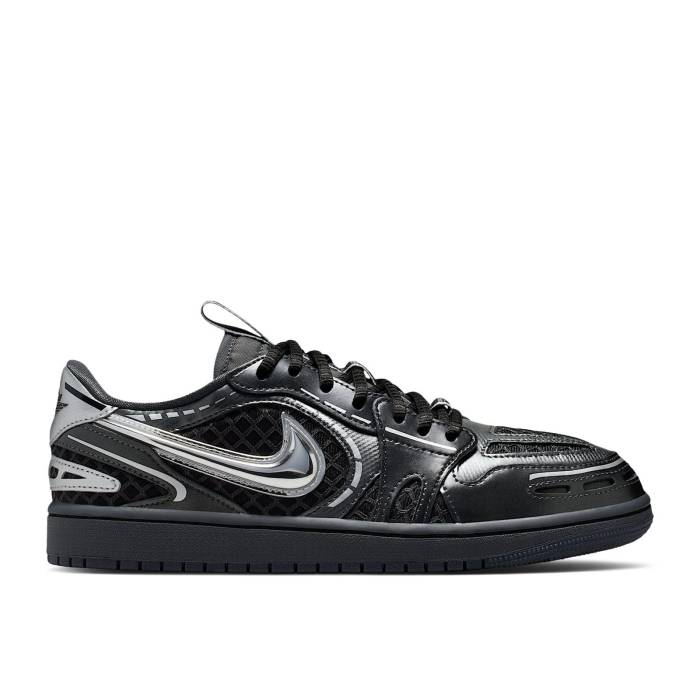 ナイキ エアジョーダン Air Jordan 【 Jordan 1 Low Method Of Make  \u0027Black/White/Anthracite/Metallic Silver\u0027 Women Black/White/Anthracite/Metallic Silver 】 レディース 黒いこと 黒いこと 白いこと 白いこと Silver しろがね色・しろがね色