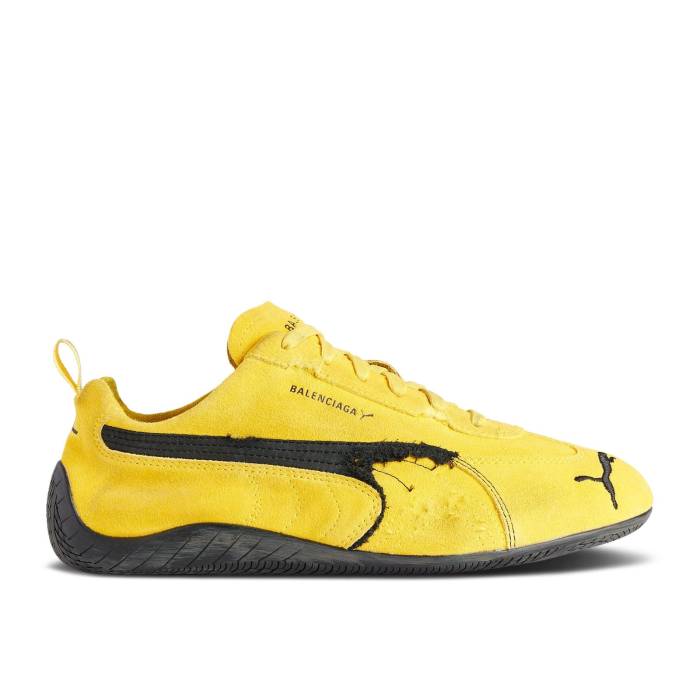 バレンシアガ Balenciaga 【 X Speedcat Suede \u0027Yellow Black\u0027 Men Yellow/Black 】 スエード・スウェード メンズ yellow 黄味がかった・黄色 黒いこと 黒いこと