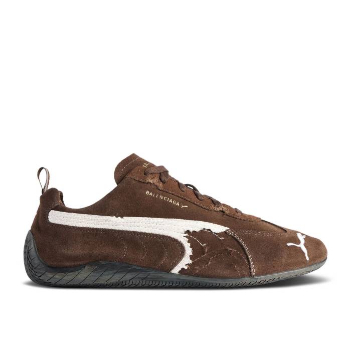 バレンシアガ Balenciaga 【 X Speedcat Suede \u0027Brown White\u0027 Men Brown/White/Black 】 スエード・スウェード メンズ 赤銅色 赤銅色 白いこと 白いこと 黒いこと 黒いこと