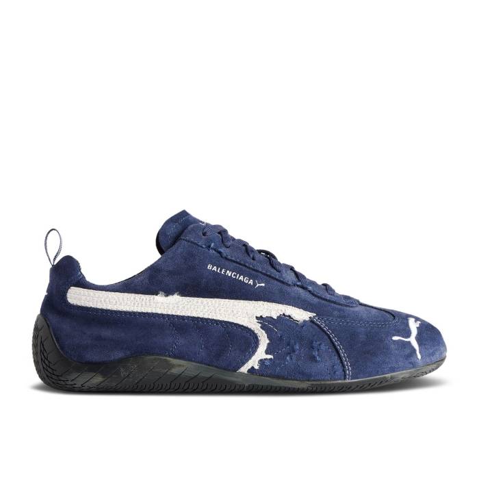バレンシアガ Balenciaga 【 X Speedcat Suede \u0027Navy White\u0027 Men Navy/White/Black 】 スエード・スウェード メンズ 紺色 米国海軍 白いこと 白いこと 黒いこと 黒いこと