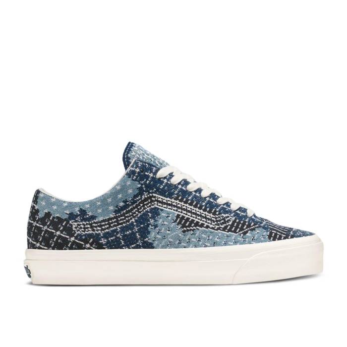 ヴァンズ Vans 【 Fdmtl X Old Skool 36 Engineered Knit \u0027Sashiko Pack\u0027 Men Blue/Marshmallow 】 編み物 メンズ 青味 青み
