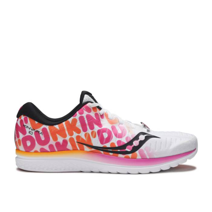 サッカニー Saucony 【 Dunkin X Kinvara 10 Classic Dunkin Print Men White/Pink/Orange 】 メンズ 白色 ホワイト pink ピンク orange 橙・オレンジ