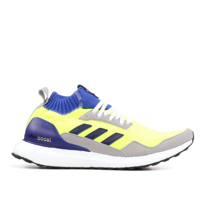 アディダス Adidas 【 Ultraboost Mid \u0027Prototype\u0027 Men Solar Yellow/High Res Blue-White 】 ミッド メンズ yellow 黄味がかった・黄色 ご機嫌