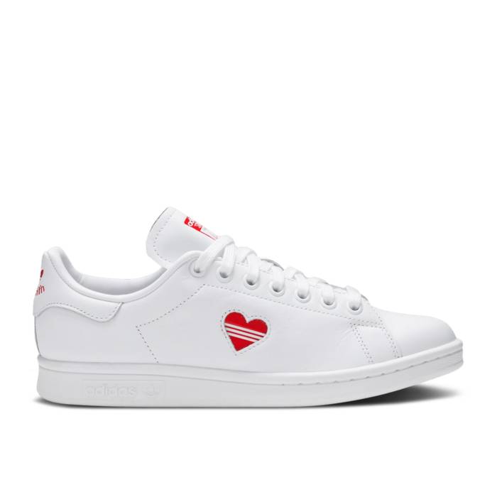 アディダス Adidas 【 Wmns Stan Smith 'Valentine's Day' Women Footwear White/Active Red/Footwear White 】 レディース 白色 ホワイト Red 赤・レッド｜スニケス