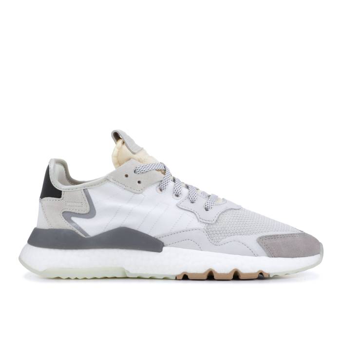 アディダス Adidas 【 Nite Jogger Grey Pack - Neutral White Men Footwear White/Crystal White/Core Black 】 ジョガーパンツ メンズ 白色 ホワイト コア 黒色 ブラック