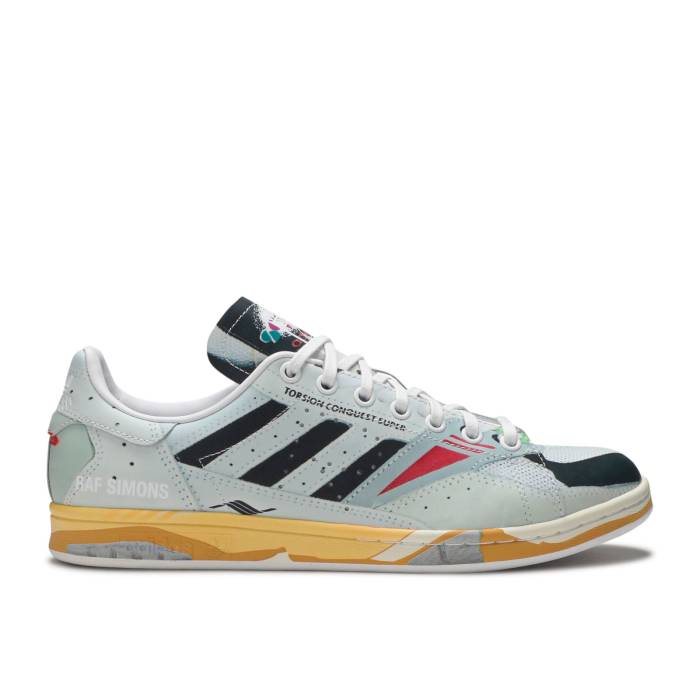 アディダス Adidas 【 Raf Simons X Torsion Stan \u0027Trompe L\u0027oeil\u0027 Men Cloud White/Core Black/Light Grey 】 トルション メンズ 白いこと 白いこと 中核グループ 黒いこと 黒いこと 薄墨色 薄墨色