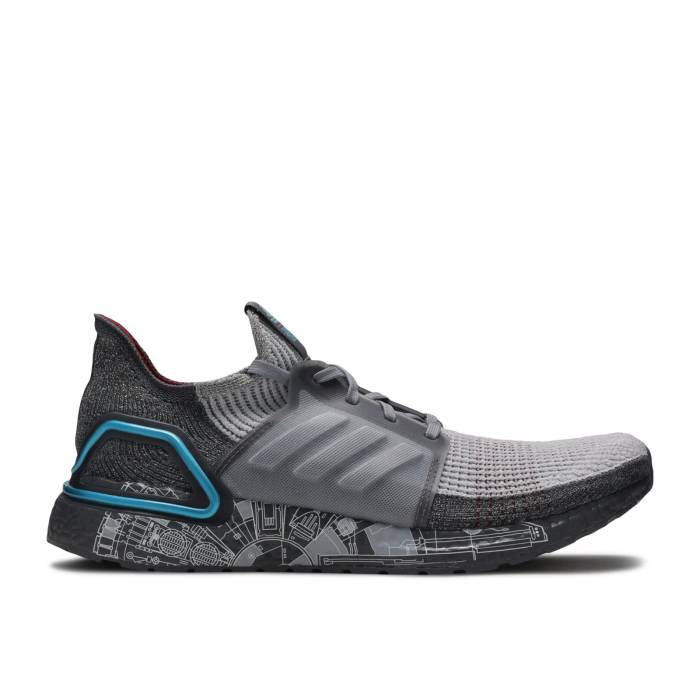 アディダス Adidas 【 Star Wars X Ultraboost 19 \u0027Millenium Falcon\u0027 Men Grey Five/Grey Two/Bright Cyan 】 メンズ 薄墨色 薄墨色 シアン