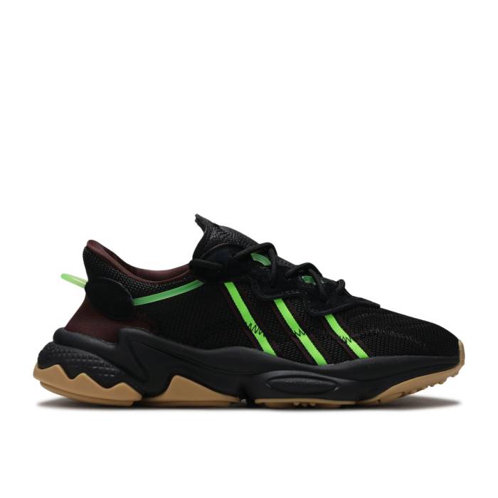 アディダス Adidas 【 Pusha T X Ozweego \u0027King Push\u0027 Men Black/Mystery Brown/Solar Green 】 メンズ 黒いこと 黒いこと 赤銅色 赤銅色 green 緑・緑であること