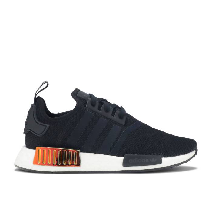 アディダス Adidas 【 Wmns Nmd_R1 \u0027Metallic Plugs - Core Black\u0027 Women Core Black/Core Black/Orchid Tint 】 中核グループ レディース 中核グループ 黒いこと 黒いこと