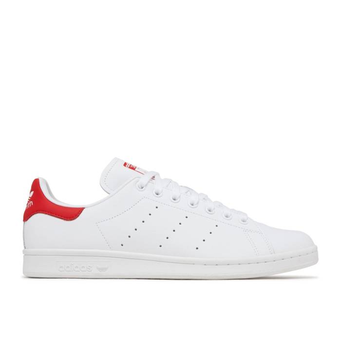 アディダス Adidas 【 Stan Smith 'Lush Red' Men Footwear White/Lush Red 】 メンズ 白色 ホワイト Red 赤・レッド