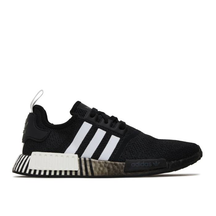 アディダス Adidas 【 Nmd_R1 \u0027Glitch - Black White\u0027 Men Core Black/Cloud White/Core Black 】 黒いこと 黒いこと メンズ 中核グループ 黒いこと 黒いこと 白いこと 白いこと