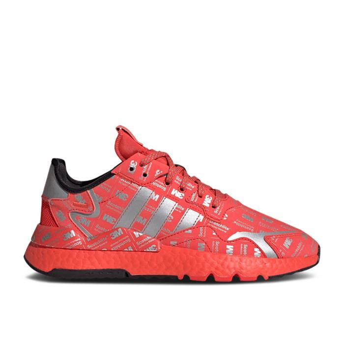 アディダス Adidas 【 3M X Nite Jogger '3M Logo Print - Hi Res Red' Men Hi-Res Red/Silver Metallic/Hi-Res Red 】 ジョガーパンツ ロゴ メンズ Red 赤・レッド Silver 銀色・シルバー