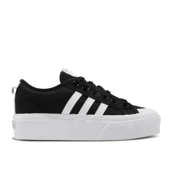 アディダス Adidas 【 Wmns Nizza Platform \u0027Black\u0027 Women Core Black/Footwear White/Footwear White 】 レディース 中核グループ 黒いこと 黒いこと 白いこと 白いこと