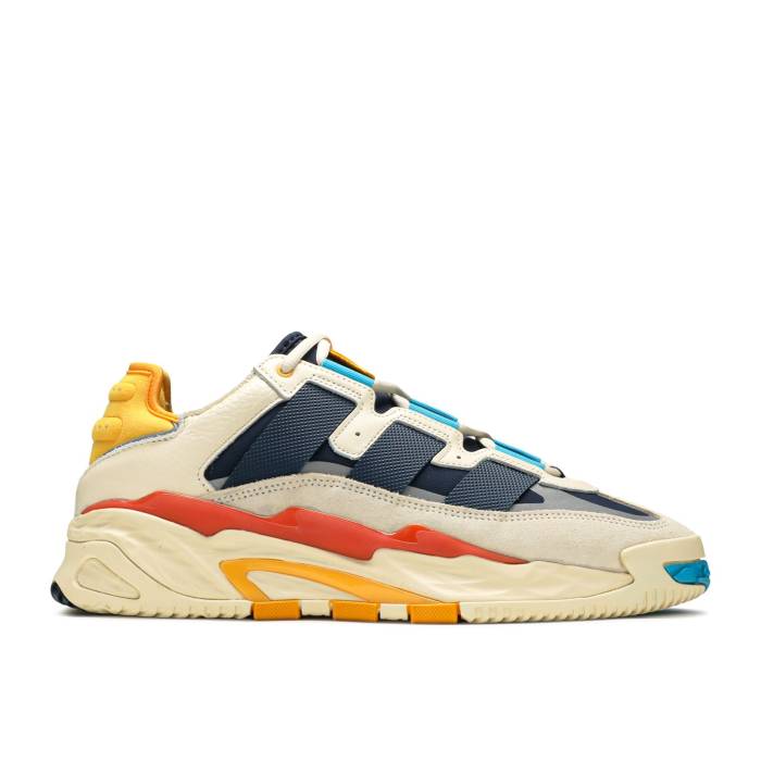 アディダス Adidas 【 Niteball \u0027Cream White Cyan\u0027 Men Cream White/Signal Cyan/Collegiate Navy 】 白いこと 白いこと メンズ 皮膚軟化剤 白いこと 白いこと シアン 紺色 米国海軍