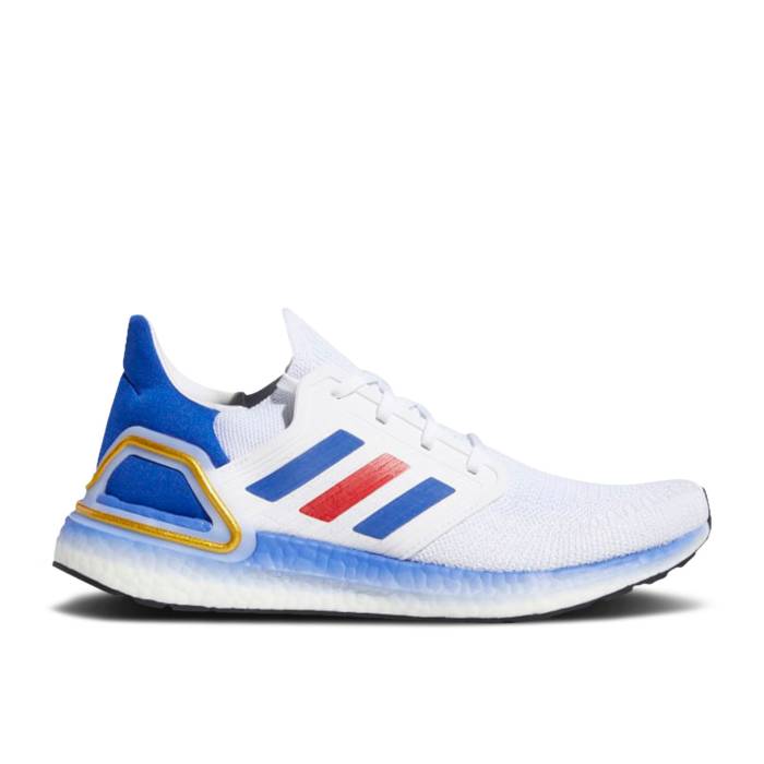 アディダス Adidas 【 Ultraboost 20 \u0027Usa\u0027 Men Cloud White/Royal Blue/Scarlet 】 メンズ 白いこと 白いこと 青み 青色