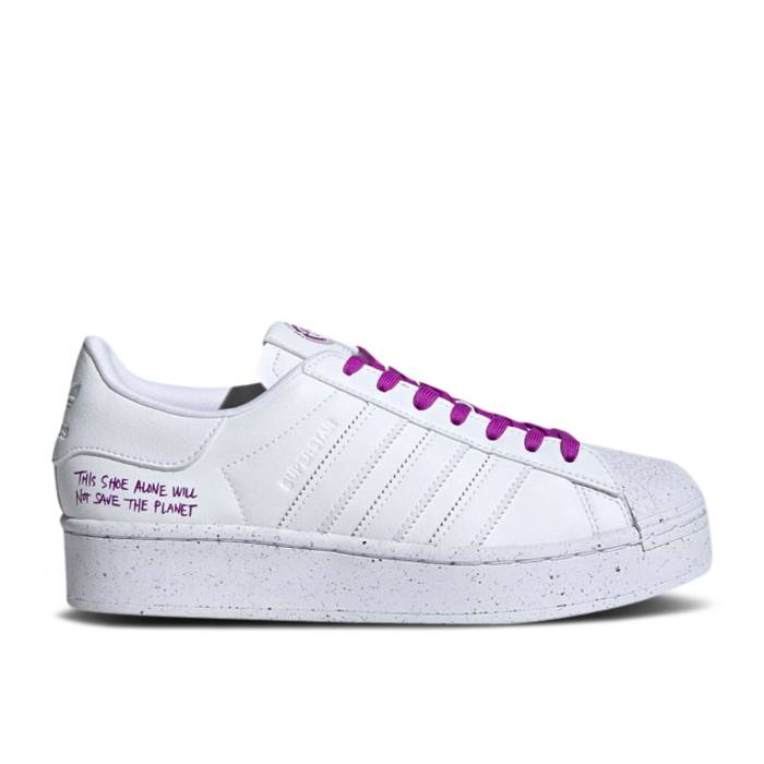 アディダス Adidas 【 Superstar Bold 'Clean Classics Collection - White Shock Purple' Men Cloud White/Cloud White/Shock Purple 】 Superstar スーパースター コレクション 白色 ホワイト ショック メンズ 白色 ホワイト シ