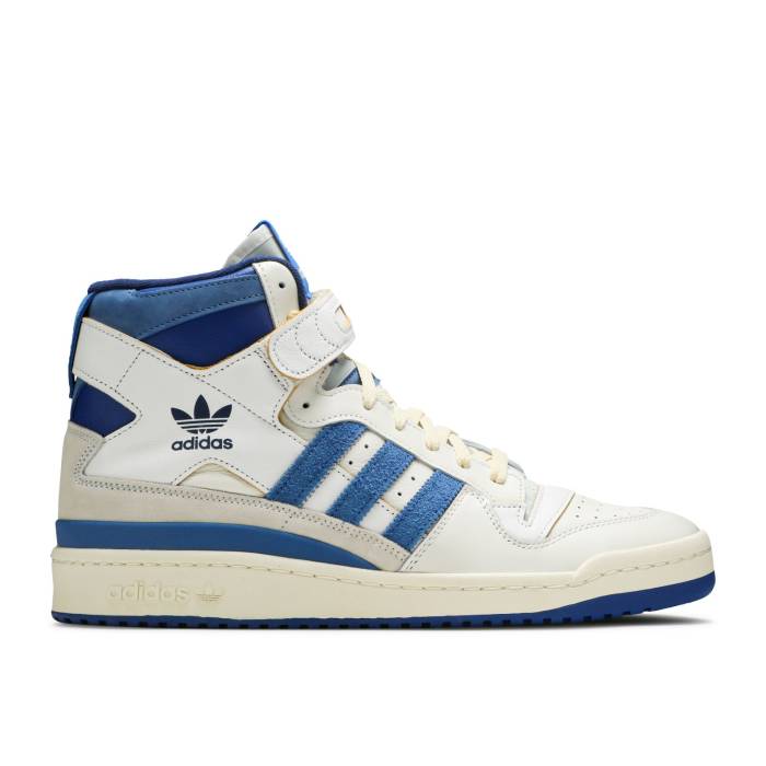 アディダス Adidas 【 Forum 84 Hi Og \u0027Bright Blue\u0027 Men Off White/Bright Blue/Off-White 】 討論会 メンズ 白いこと 白いこと 青み 青色 象牙色