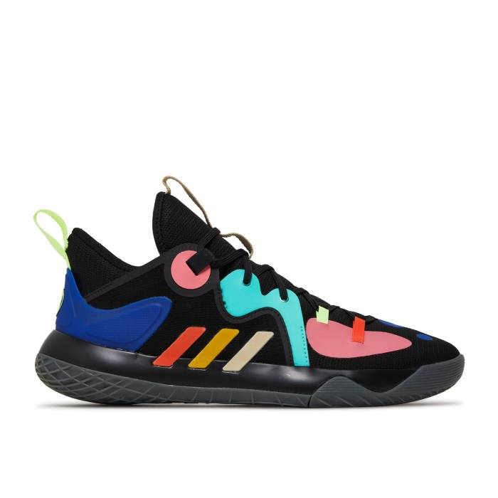 アディダス Adidas 【 Harden Stepback 2 \u0027Multi\u0027 Men Core Black/Yellow/Acid Mint 】 ハーデン 足付きうしろ側 メンズ 中核グループ 黒いこと 黒いこと yellow 黄味がかった・黄み メンズ靴-スニーカー