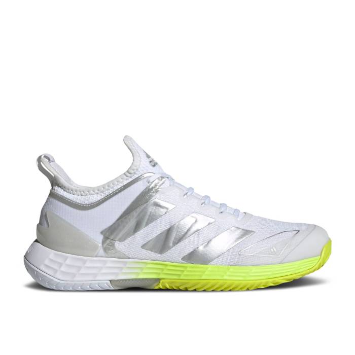 アディダス Adidas 【 Wmns Adizero Ubersonic 4 \u0027Tokyo - White Solar Yellow\u0027 Women White/Silver Metallic/Solar Yellow 】 アディゼロ 白いこと 白いこと レディース 白いこと 白いこと Silver しろがね色・しろがね色 yellow 黄味がかった・黄色