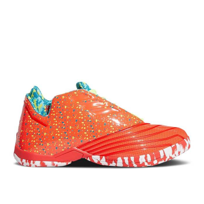アディダス Adidas 【 T-Mac 2 Evo \u0027Paint Splatter\u0027 Men Vivid Red/Solar Yellow/Vivid Red 】 メンズ Red 赤・赤いこと yellow 黄味がかった・黄色