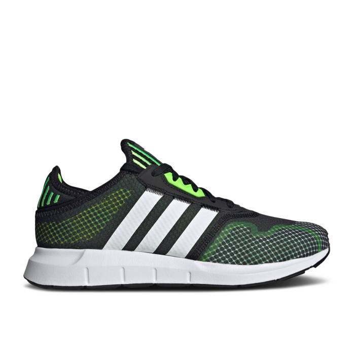 アディダス Adidas 【 Swift Run X \u0027Black Solar Green\u0027 Men Core Black/Cloud White/Solar Green 】 Swift 幽客 メンズ 中核グループ 黒いこと 黒いこと 白いこと 白いこと green 緑・緑であること