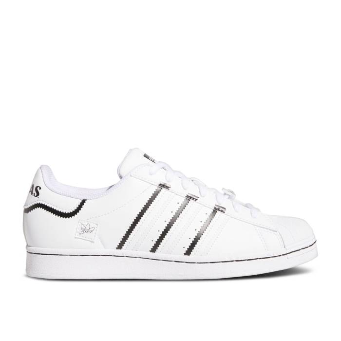 アディダス Adidas 【 Superstar \u0027White Black\u0027 Men Cloud White/Core Black/Blue Bird 】 Superstar はやりっ児 メンズ 白いこと 白いこと 中核グループ 黒いこと 黒いこと 青み 青色