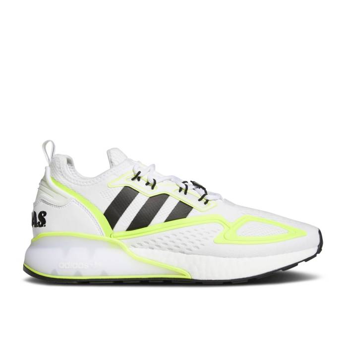 アディダス Adidas 【 Zx 2K Boost \u0027White Solar Yellow\u0027 Men Cloud White/Solar Yellow/Core Black 】 ブースト メンズ 白いこと 白いこと yellow 黄味がかった・黄色 中核グループ 黒いこと 黒いこと