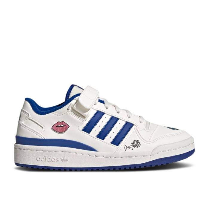 アディダス Adidas 【 Forum Low Big Kid 'Grl Power' Youth Chalk White/Collegiate Royal/Gold Metallic 】 フォーラム ジュニア キッズ 白色 ホワイト ゴールド