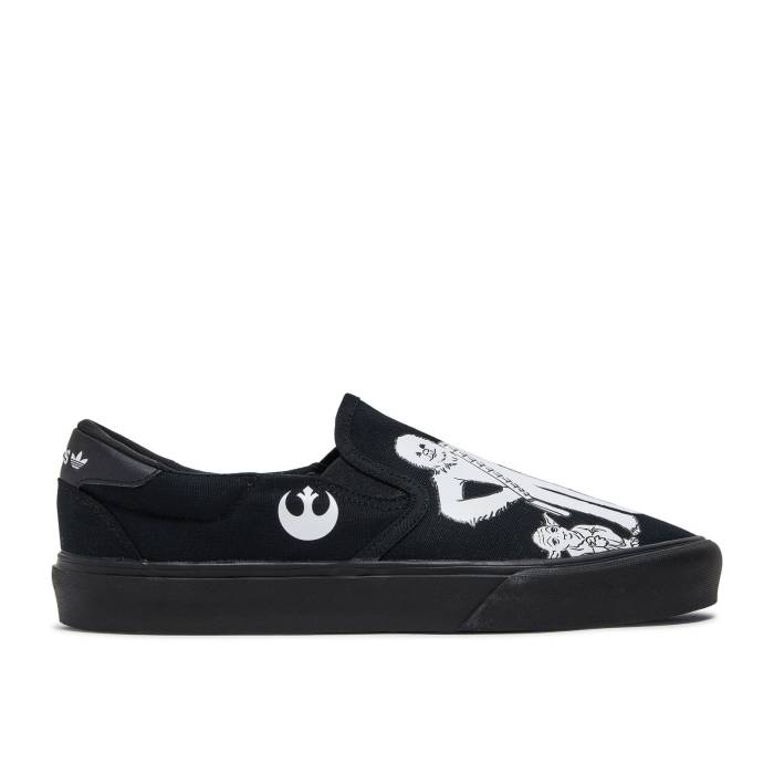 アディダス Adidas 【 Star Wars X Court Rallye Slip \u0027Rebels And The First Order\u0027 Men Core Black/Scarlet/Bright Blue 】 厚地の外套 メンズ 中核グループ 黒いこと 黒いこと 青み 青色