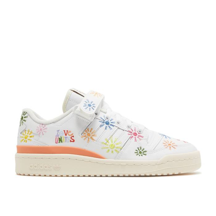 アディダス Adidas 【 Forum Low \u0027Pride Pack - Love Unites\u0027 Men Cloud White/True Pink/Off White 】 討論会 メンズ 白いこと 白いこと pink サクラ色