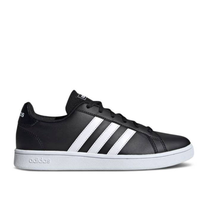 アディダス Adidas 【 Wmns Grand Court Base \u0027Black White\u0027 Women Core Black/Cloud White/Core Black 】 地べた 厚地の外套 レディース 中核グループ 黒いこと 黒いこと 白いこと 白いこと