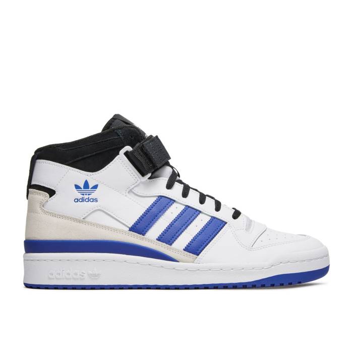 アディダス Adidas 【 Forum Mid \u0027White Royal Blue\u0027 Men White/Black/Royal Blue 】 討論会 ミッド メンズ 白いこと 白いこと 黒いこと 黒いこと 青み 青色