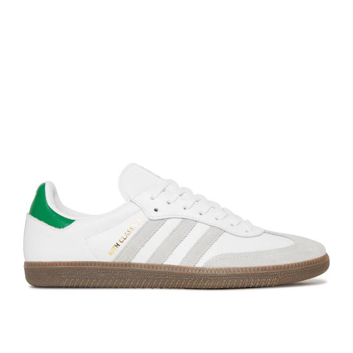 アディダス Adidas 【 Kith X Samba Og \u0027Classics Program\u0027 Men Off White/Green/Gold Metallic 】 サンバ メンズ 白いこと 白いこと green 緑・緑であること ゴールド