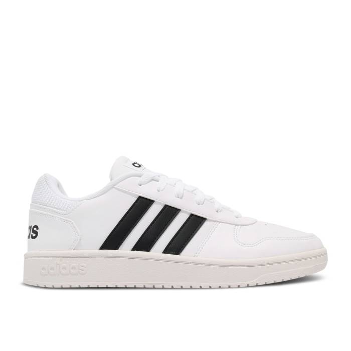 アディダス Adidas 【 Hoops 2.0 \u0027White Black\u0027 Men Cloud White/Core Black/Cloud White 】 メンズ 白いこと 白いこと 中核グループ 黒いこと 黒いこと