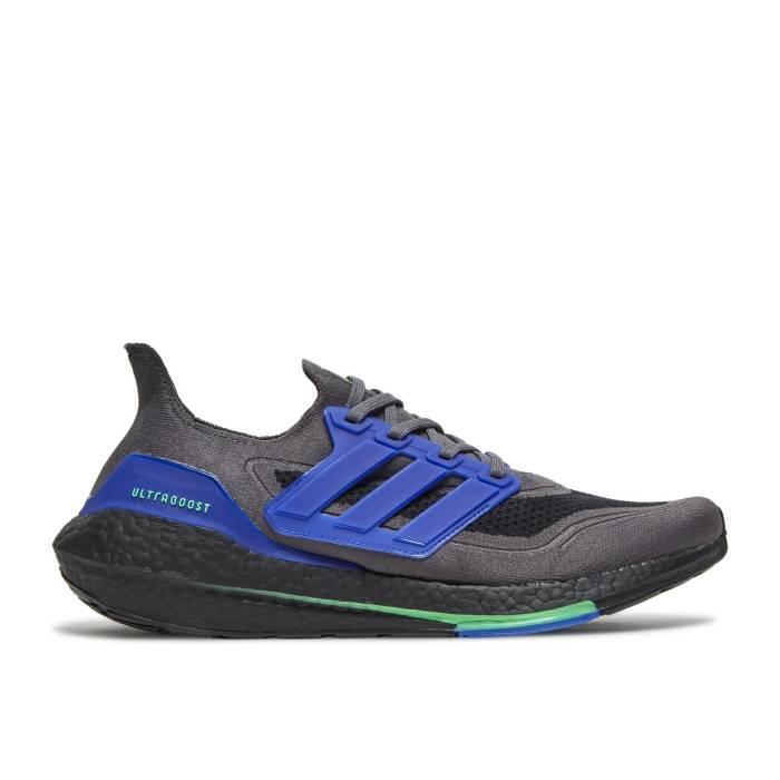 アディダス Adidas 【 Ultraboost 21 \u0027Grey Sonic Ink\u0027 Men Grey Five/Core Black/Screaming Green 】 メンズ 薄墨色 薄墨色 中核グループ 黒いこと 黒いこと green 緑・緑であること