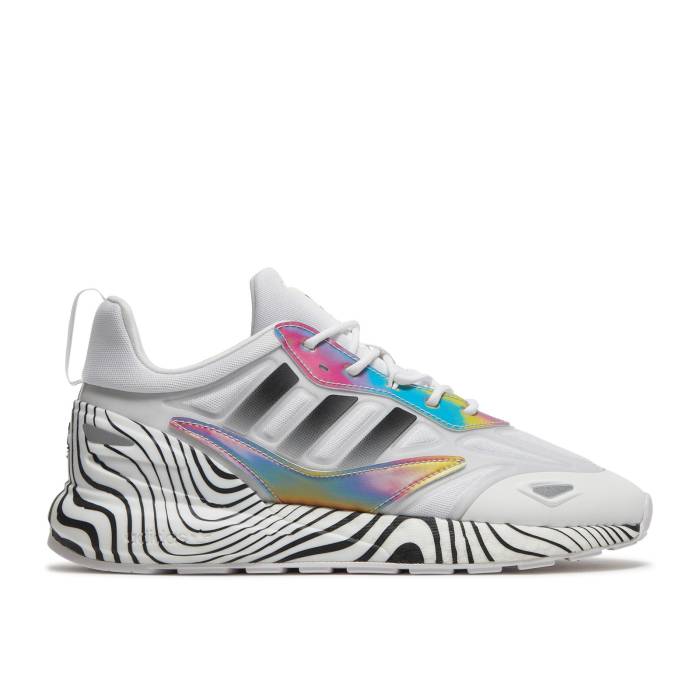 アディダス Adidas 【 Patrick Mahomes X Zx 2K Boost 'Hypnotic Lines' Men Cloud White/Core Black/Silver Metallic 】 ブースト メンズ 白色 ホワイト コア 黒色 ブラック Silver 銀色・シルバー|スニケス