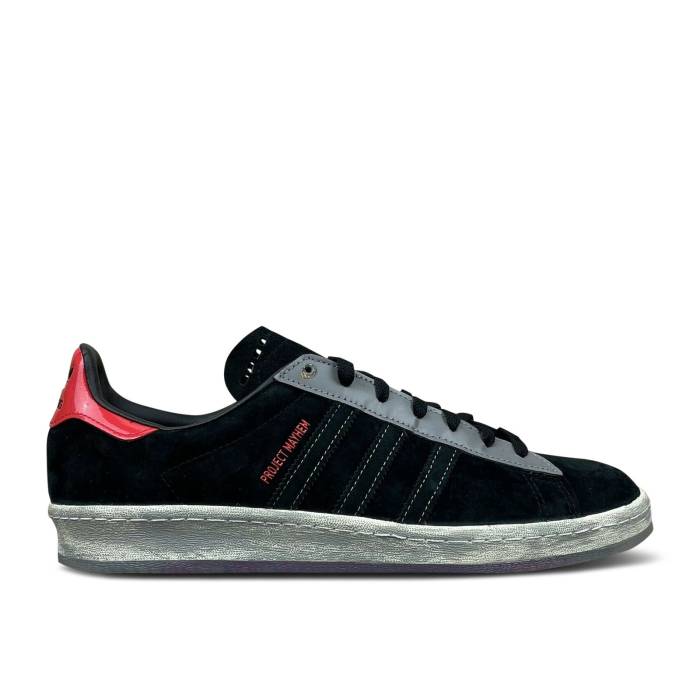 アディダス Adidas 【 Fight Club X Campus 80S 'Project Mayhem' Size? Exclusive Men Core Black/Off White/Vivid Red 】 クラブ キャンパス メンズ コア 黒色 ブラック 白色 ホワイト Red 赤・レッド|スニケス