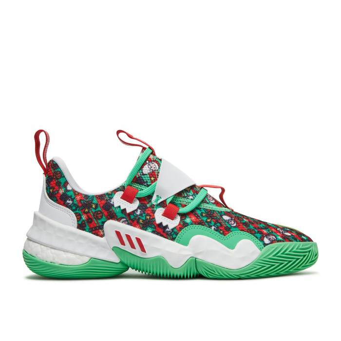 アディダス Adidas 【 Trae Young 1 'Christmas' Men Screaming Green/Vivid Red/Cloud White 】 メンズ green 緑・グリーン Red 赤・レッド 白色 ホワイト