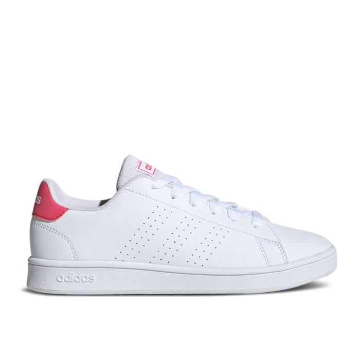 アディダス Adidas 【 Advantage J \u0027White Real Pink\u0027 Youth Cloud White/Real Pink/Cloud White 】 レアル 御坊っちゃん キッズ 白いこと 白いこと レアル pink サクラ色